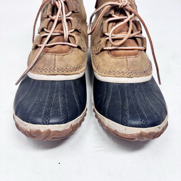 Sorel Leather Waterproof Duck Boots Womens Size 5 Lace Up Ankle Classic - Picture 2 of 10